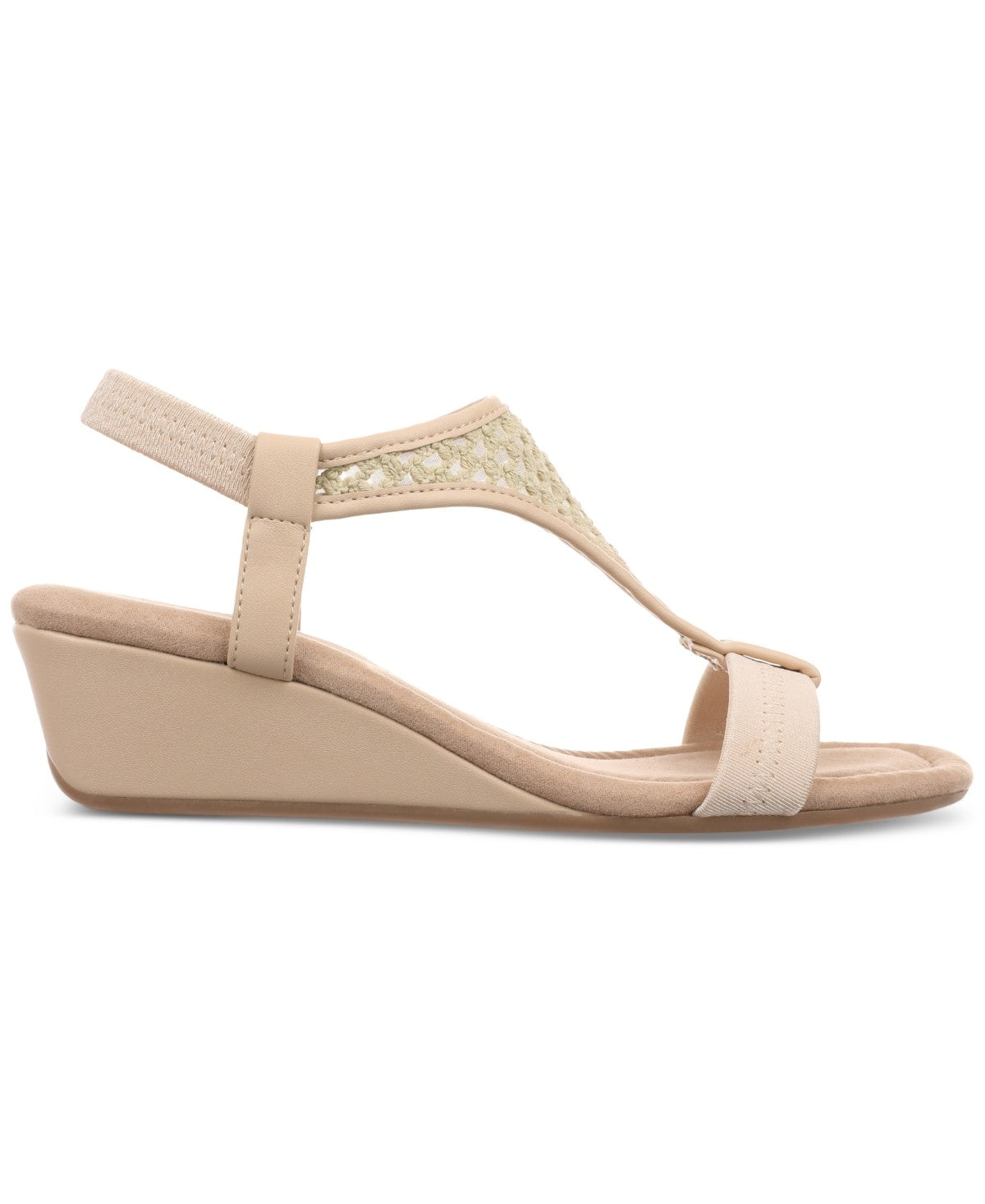 Style & Co Vacanzaa Wedge Sandals, 6.5MUS - Creme Raffia
