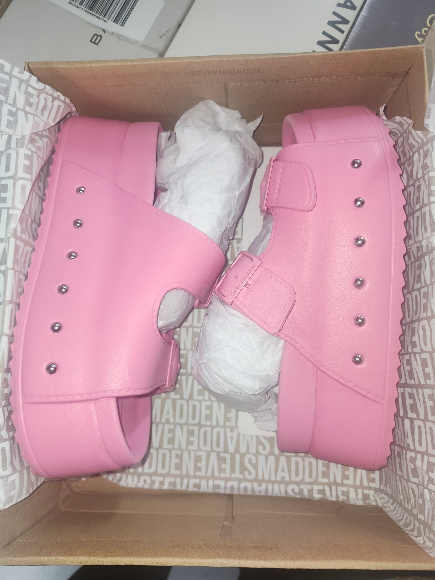 Steve Madden Kali-J Pink Sandal, Women's Size 7 Medium