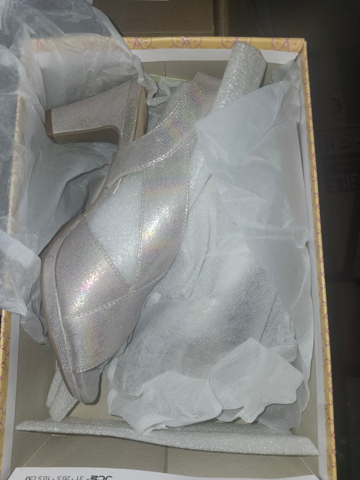 Easy Street Christy Dress Sandals 10WUS - Natural Iridescent