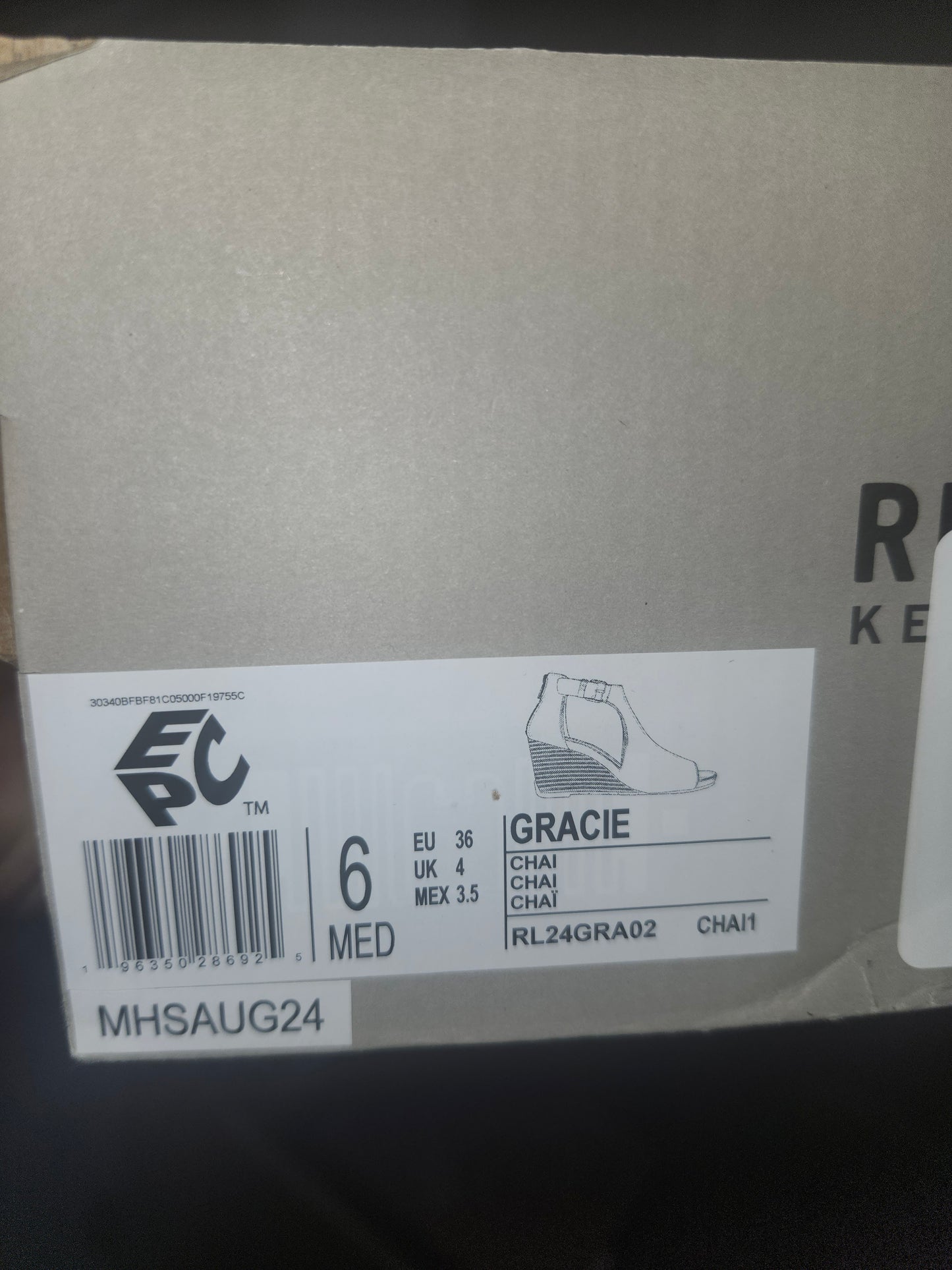 Kenneth Cole Reaction Gracie Wedge Sandals Size 6US - Chai