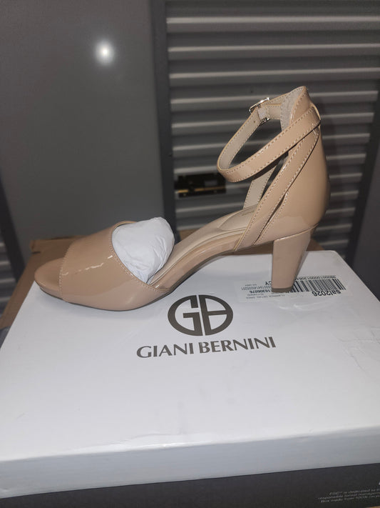 Giani Bernini Clarrice Dress Sandals, 8.5WUS - Dark Nude Patent