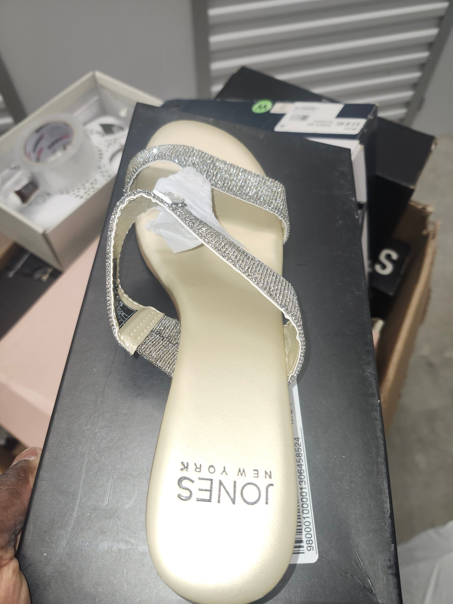 Jones New York Eanna Dress Sandals Silver/Gold, Size 9.5MUS
