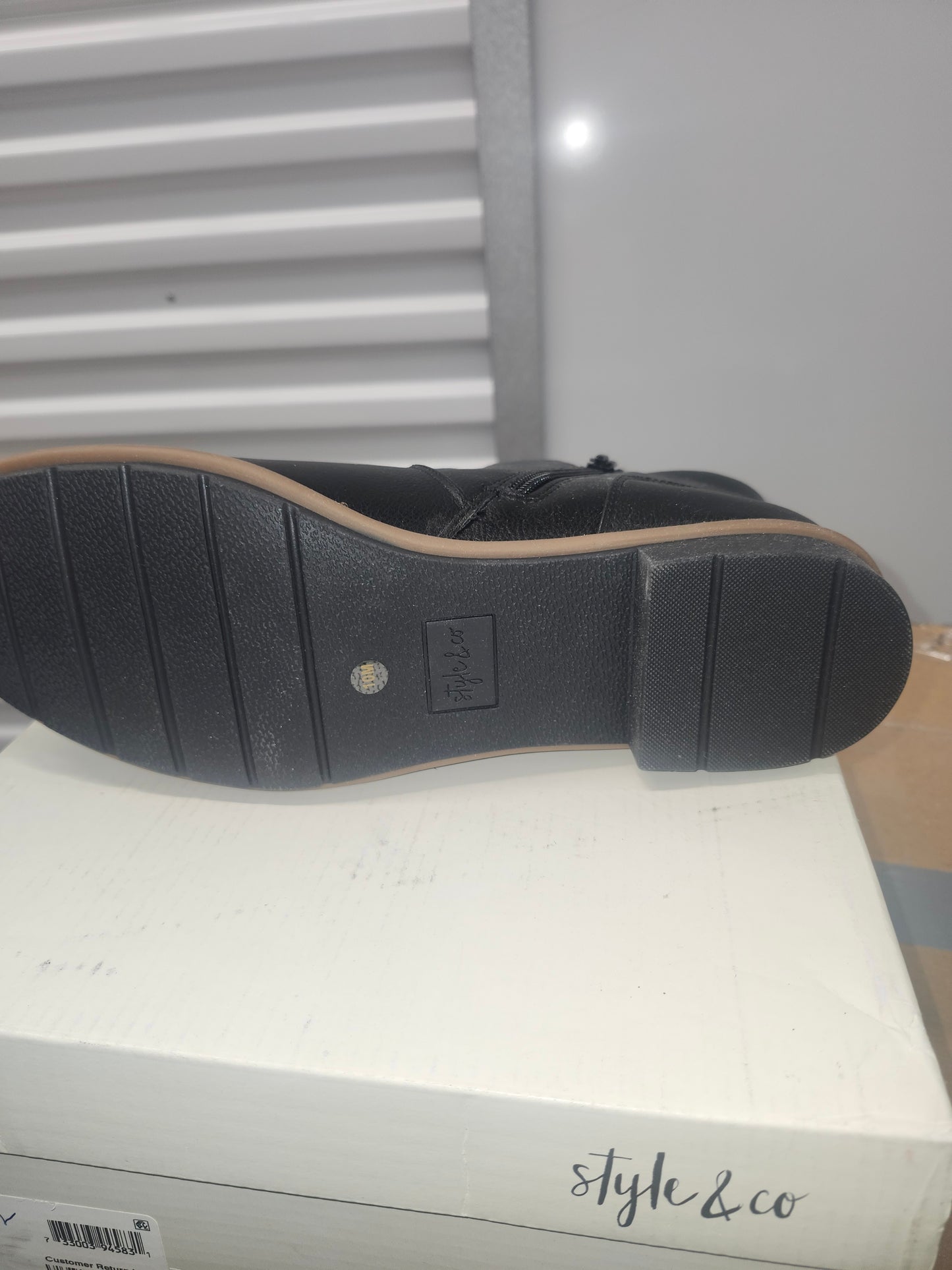 STYLE & COMPANY Oaklynn Black Almond Toe Booties 10 M