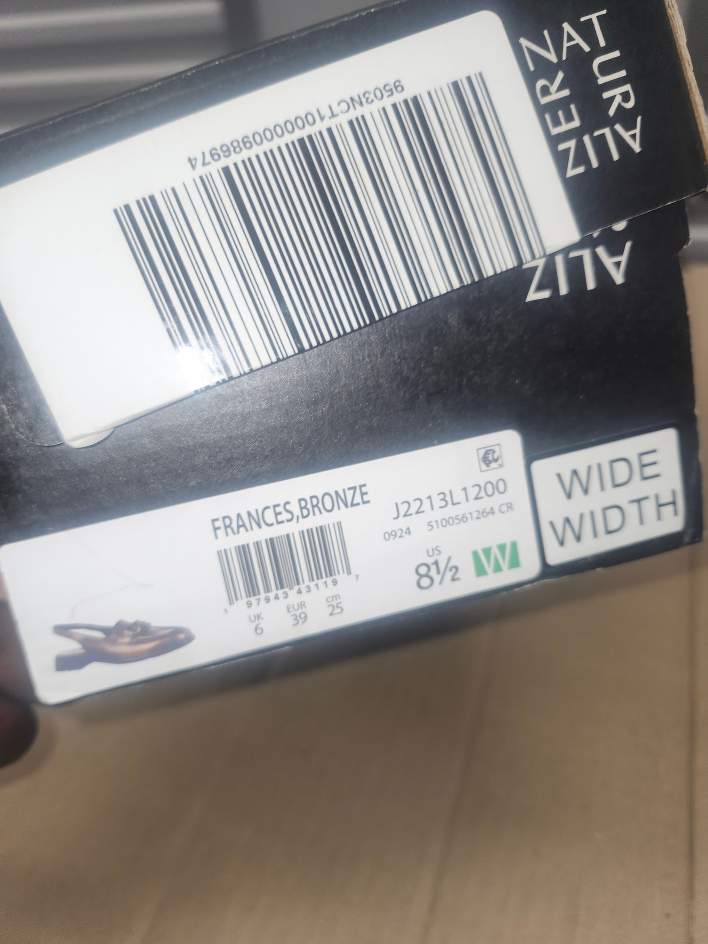 Naturalizer Frances Slingback Loafers Bronze Leather, Size 8.5WUS