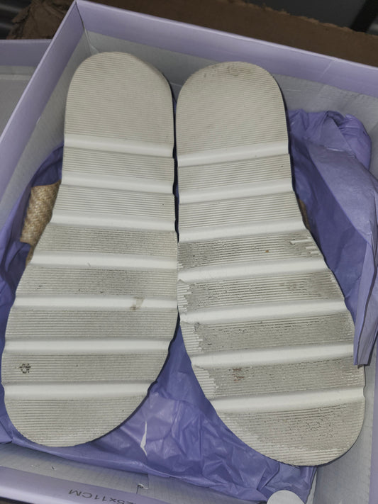 Madden Girl Mythical Natural Raffia Heel Shoes, Size 8 M