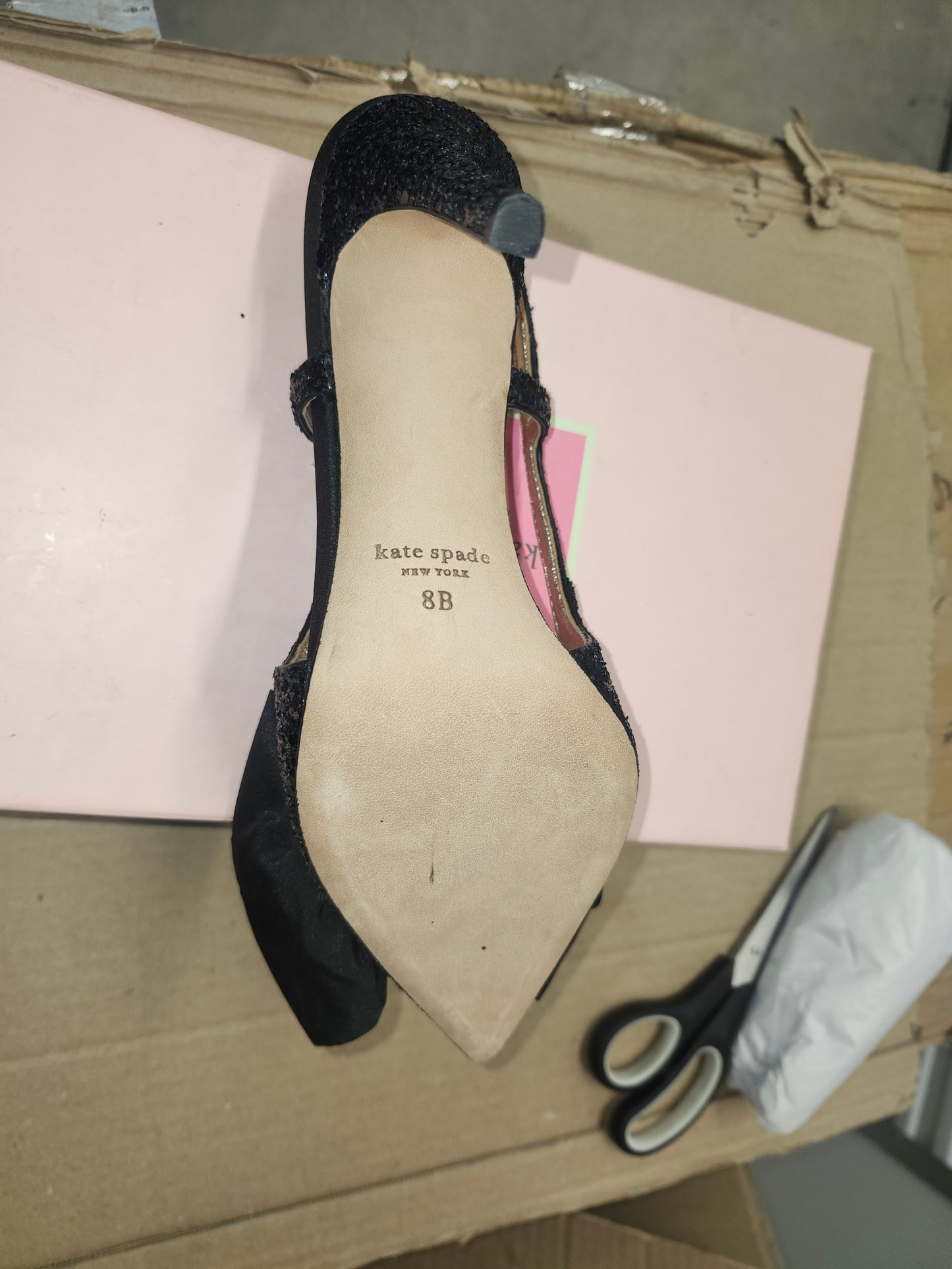 Kate Spade Sheela Sling Heels Black Size 8B