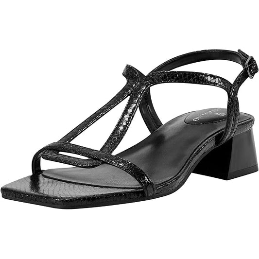 Bandolino Primadon Dress Sandals Black Snake, Size 8 M