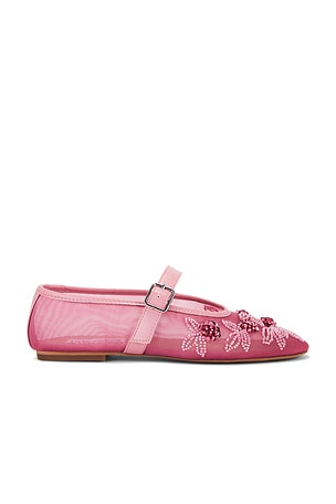 Steve Madden Dreaming Pink Embellished Flat Shoes, Size 10 M