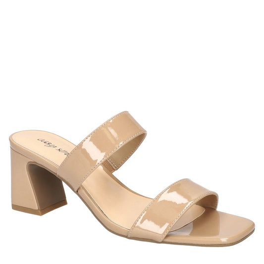 Easy Street Clovelle Square Toe Sandals, Size 7, Nude