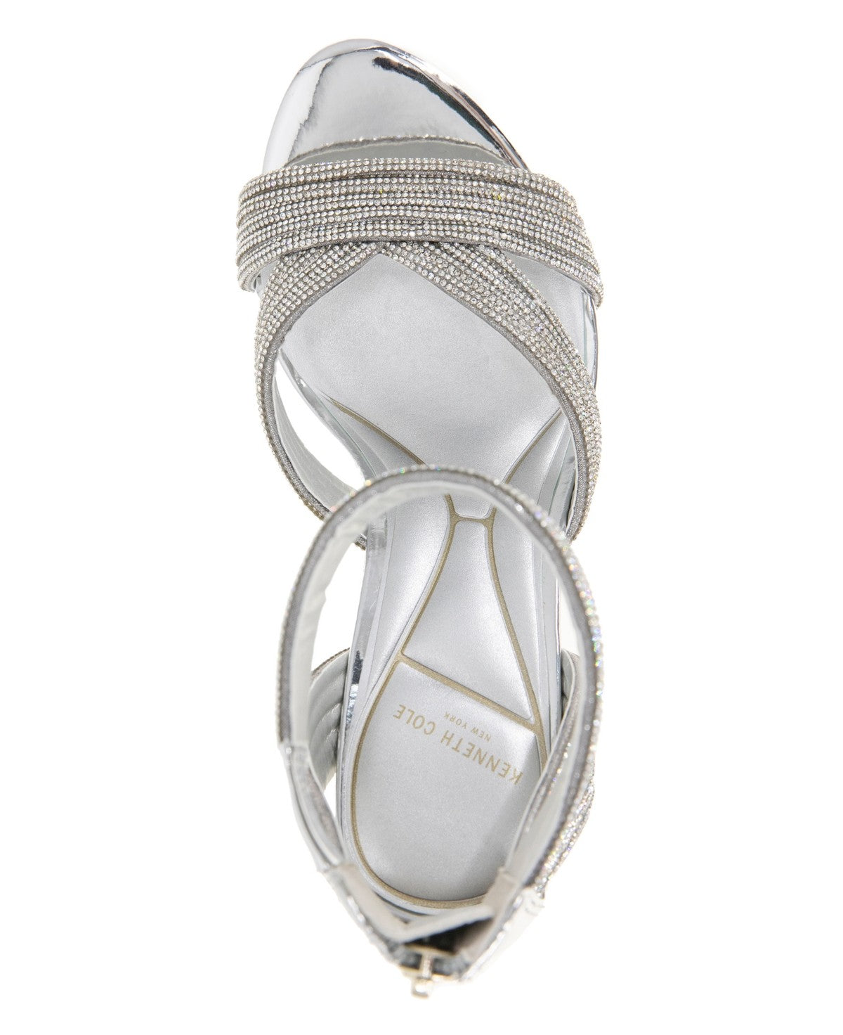 Kenneth Cole New York Nadine Sandals, Silver Jewel, Size 9.5US