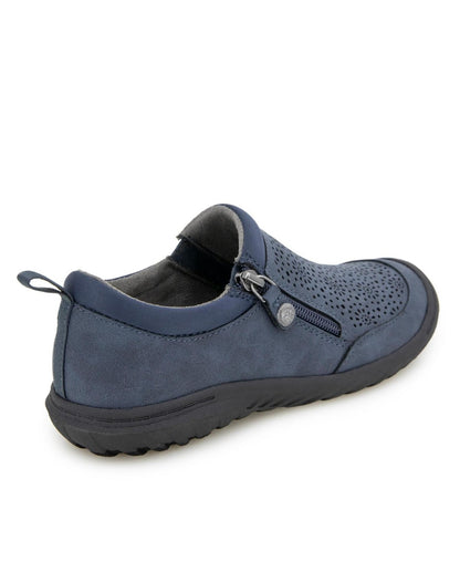 Jbu Women's Avery Navy Round Toe Flats Size 9.5MUS