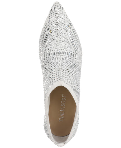 Thalia Sodi Karmen Ankle Booties White Flyknit Size 5.5MUS