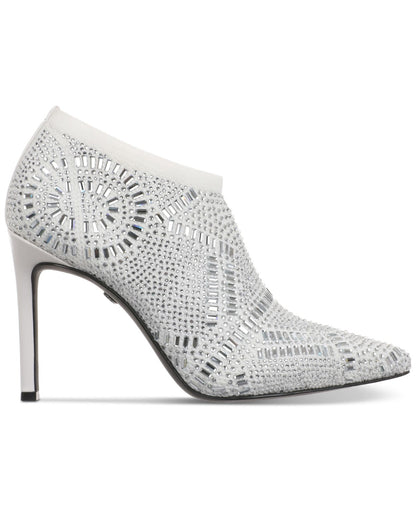 Thalia Sodi Karmen Ankle Booties White Flyknit Size 5.5MUS