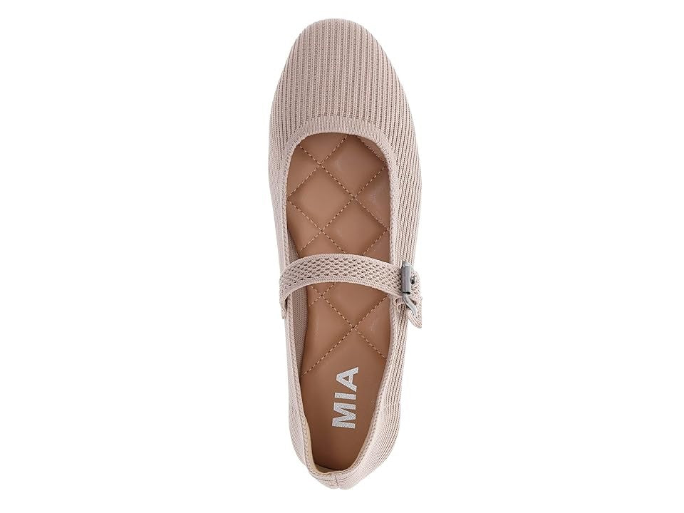 Mia Brita Mary-Jane Knit Flats Oatmeal, Size 7MUS