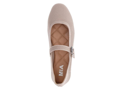 Mia Brita Mary-Jane Knit Flats Oatmeal, Size 7MUS