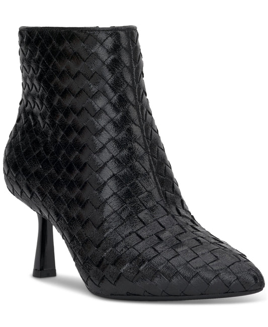 I.N.C. Women's Raisie Dress Booties, Black Woven Size 6MUS