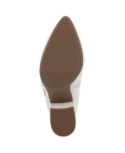 Sugar Evvie Bloom Dress Booties White, Size 7MUS