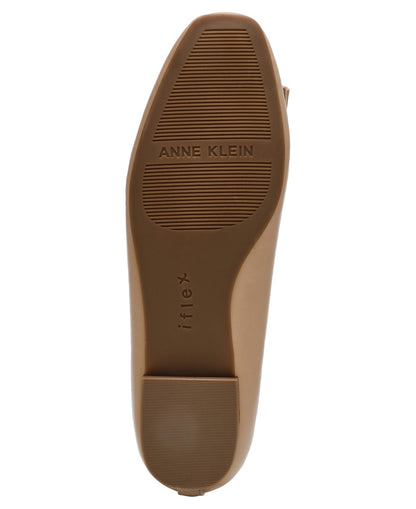 Anne Klein Willow Flat Shoes, Biscotti Leather Size 8 M
