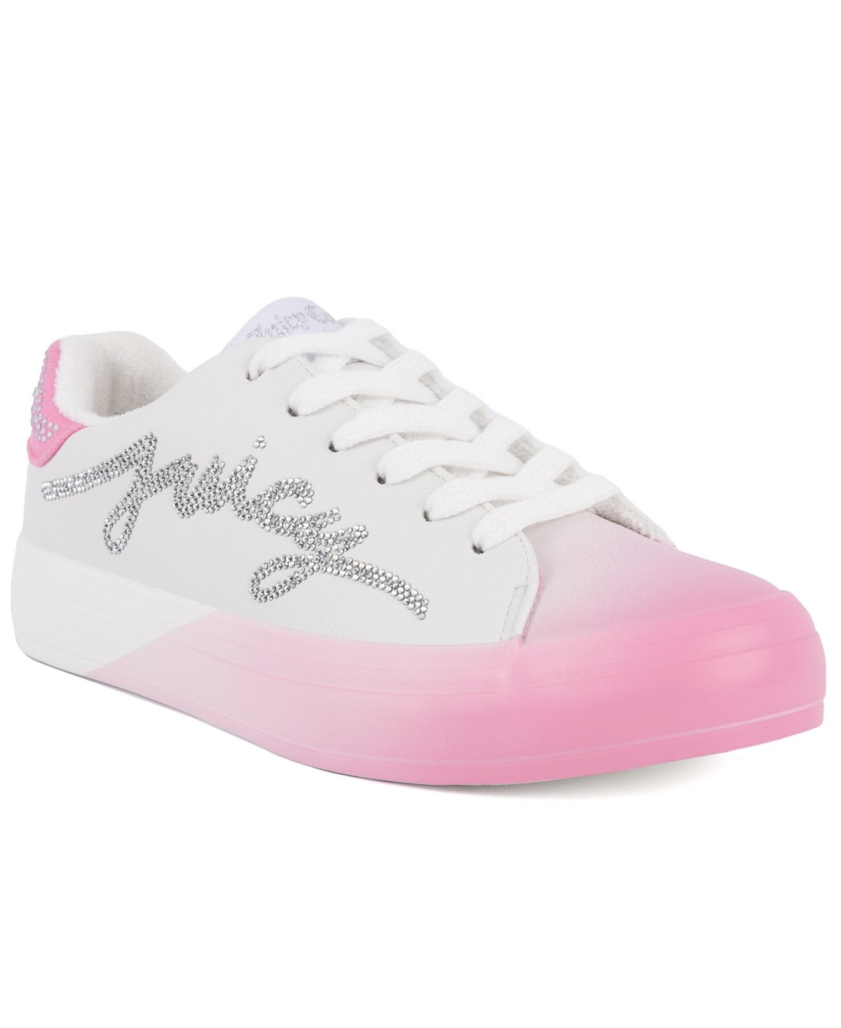Juicy Couture Auerlie Embellished Sneakers White/Pink Size 6MUS