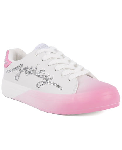 Juicy Couture Auerlie Embellished Sneakers White/Pink Size 6MUS