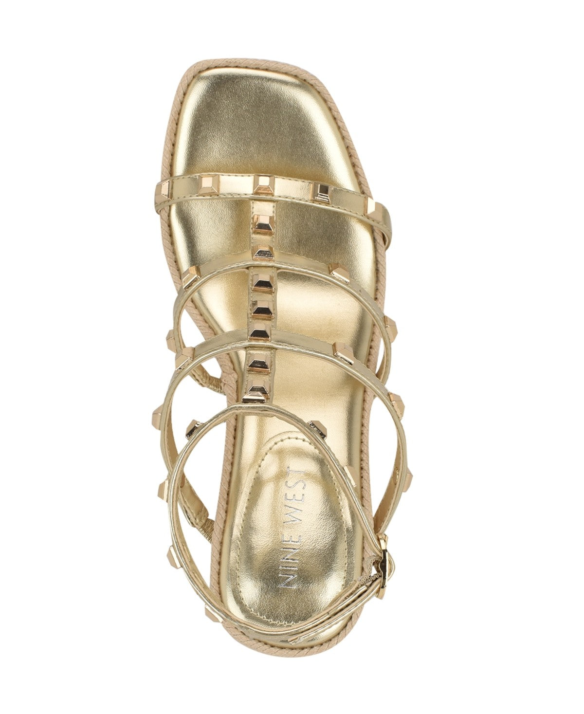 Nine West Sardis Gold Wedge Sandals, Size 12M US
