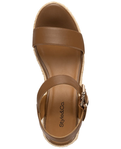 Style & Co Women's Hawkinns Wedge Sandals - Bison