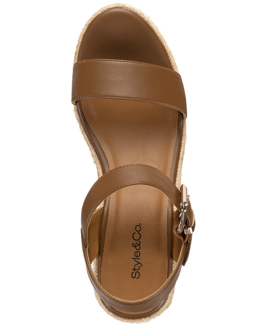 Style & Co Women's Hawkinns Wedge Sandals - Bison