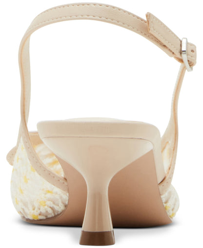 Madden Girl Vogue-m Kitten-Heel Slingback Pumps, Daisy Mesh, Size 11MUS