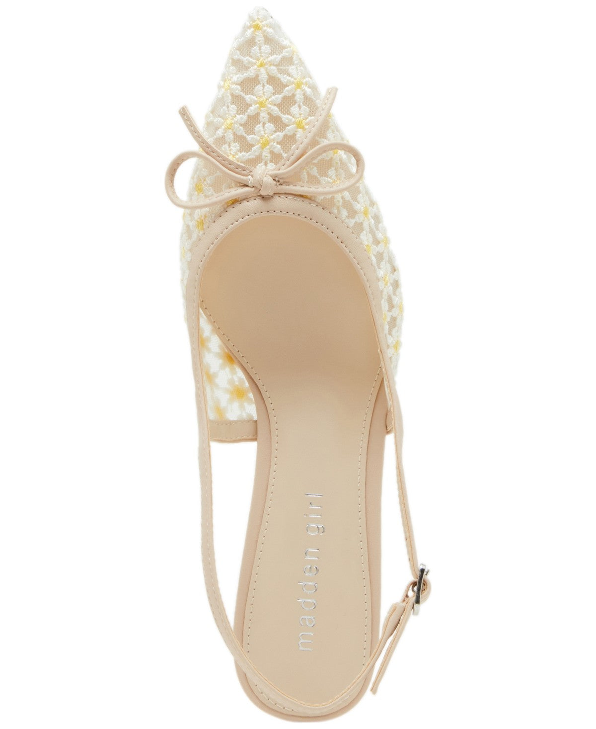 Madden Girl Vogue-m Kitten-Heel Slingback Pumps, Daisy Mesh, Size 11MUS