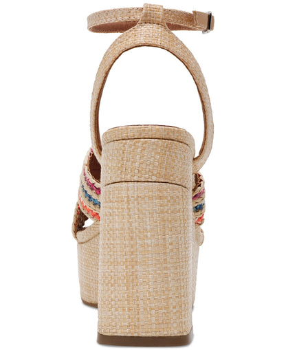 DV Dolce Vita Waylan Raffia Platform Sandals, 7.5MUS - Rainbow