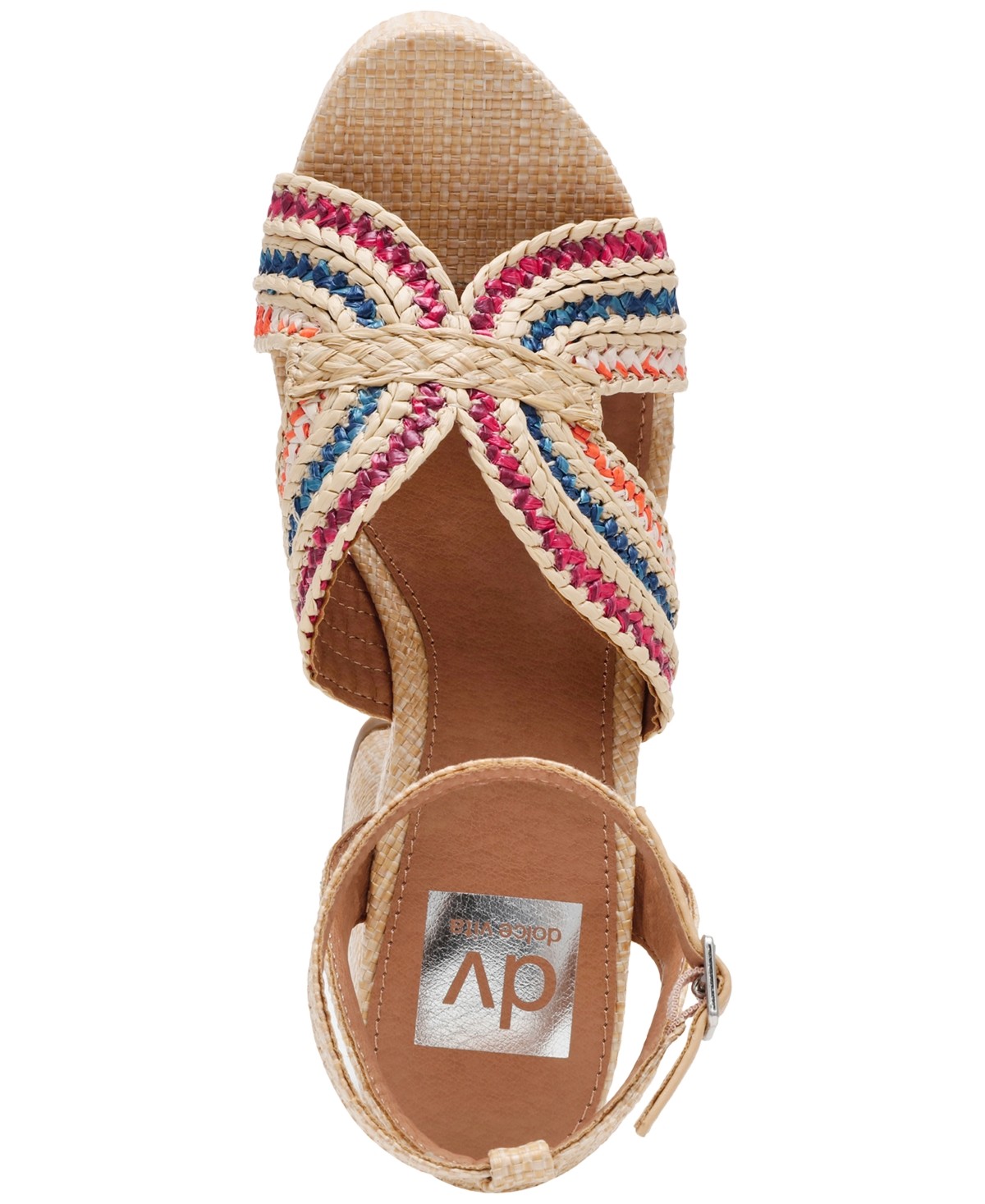 DV Dolce Vita Waylan Raffia Platform Sandals, 7.5MUS - Rainbow