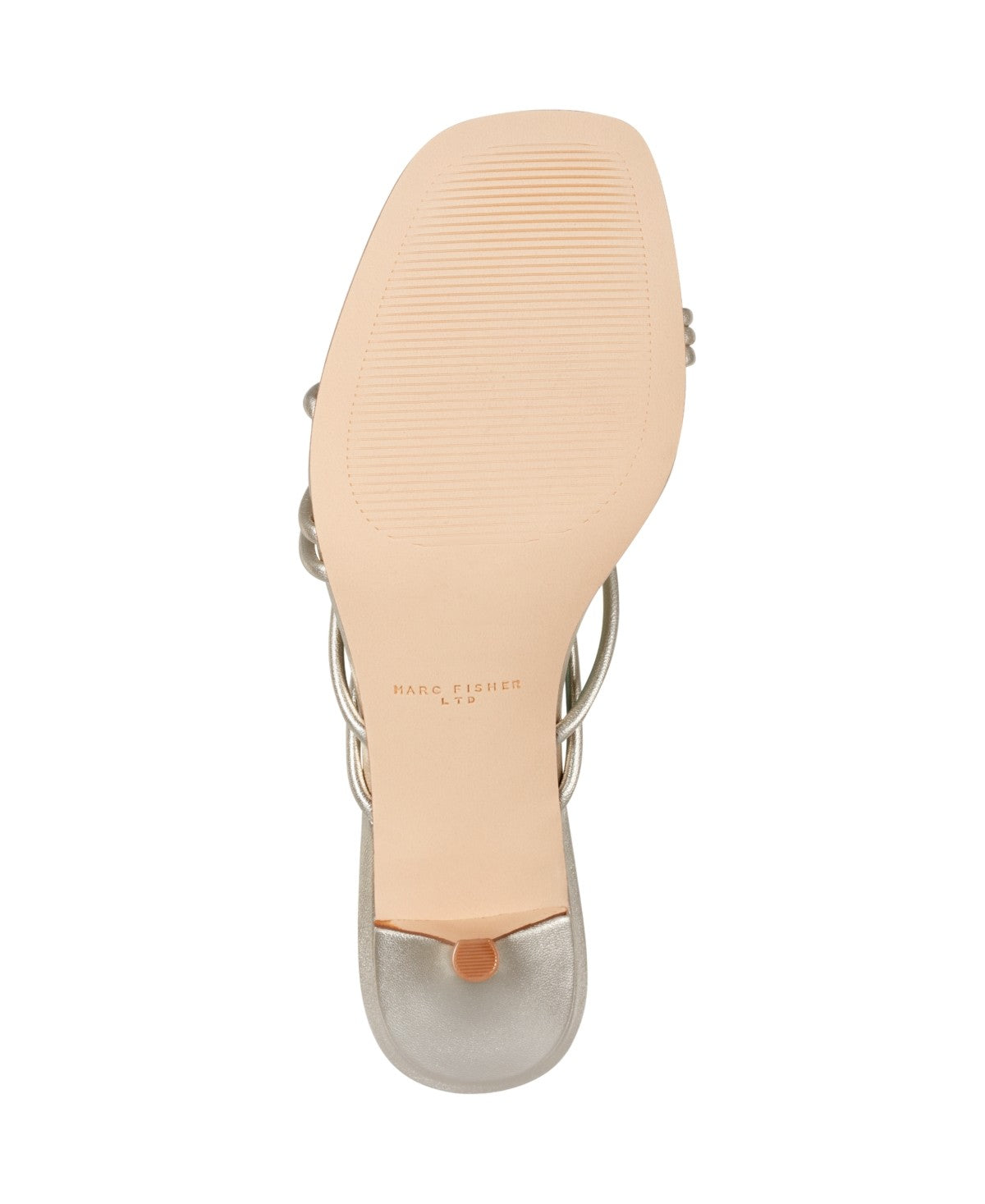 Marc Fisher Ltd Banna Gold Leather Kitten Heels, Size 8.5MUS