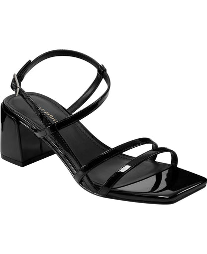Marc Fisher Jeci Strappy Dress Sandals Black Patent Size 7MUS