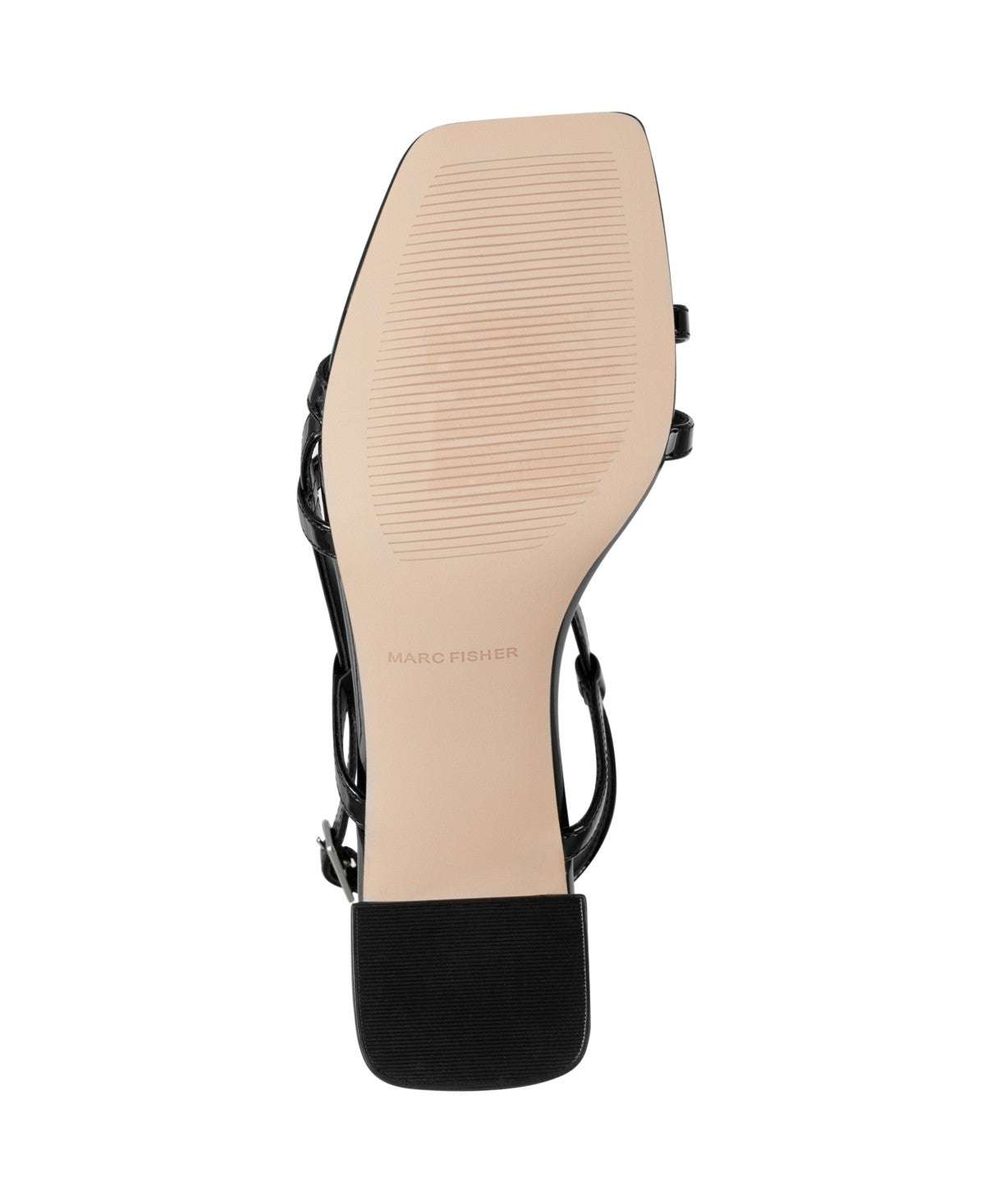 Marc Fisher Jeci Strappy Dress Sandals Black Patent Size 7MUS