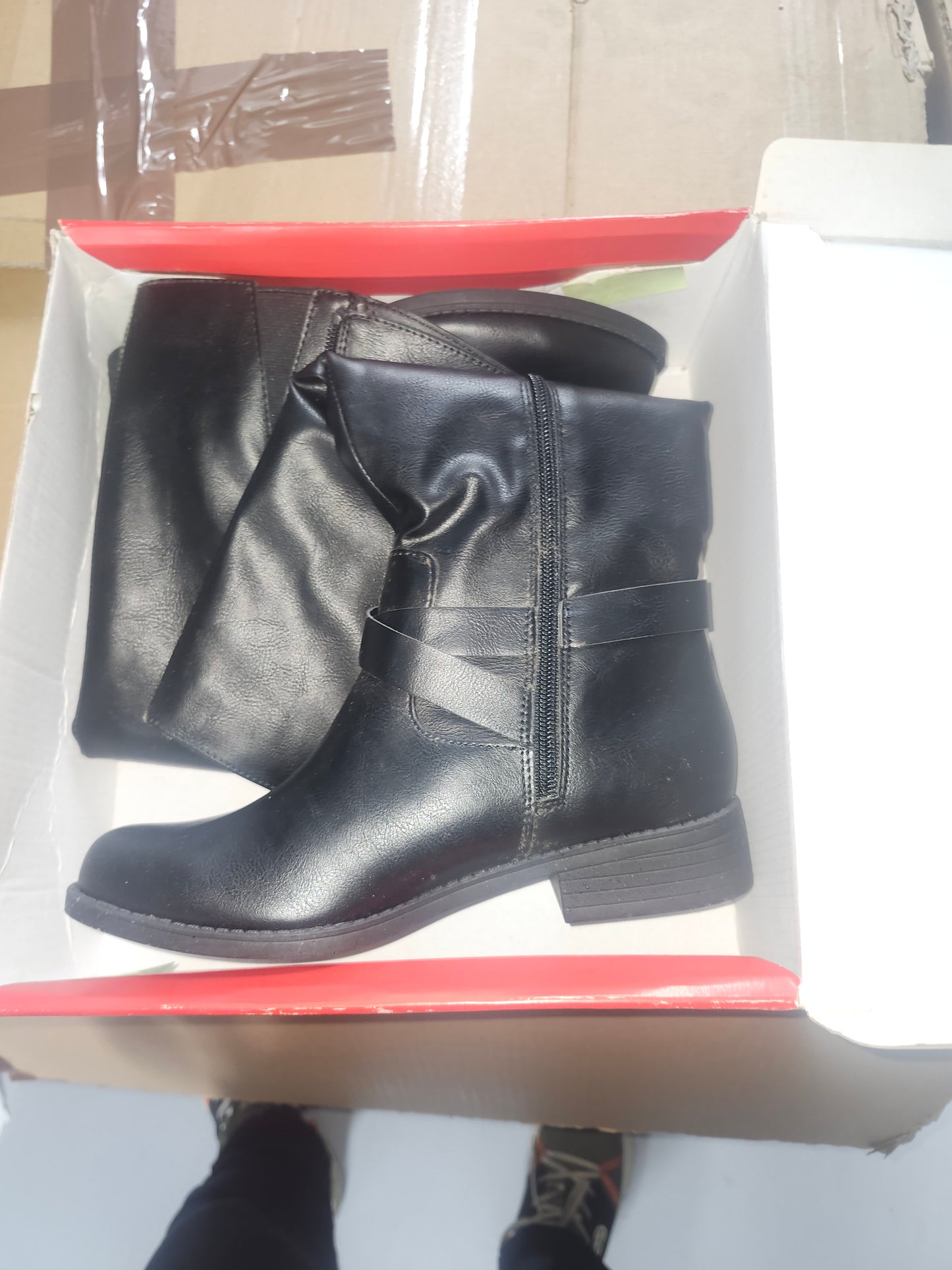 Style & Company Marliee Wide Calf Motorcycle Boots 7.5