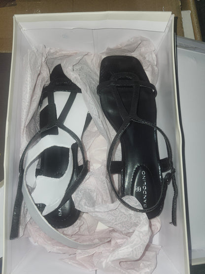 Bandolino Primadon Dress Sandals Black Snake, Size 8 M
