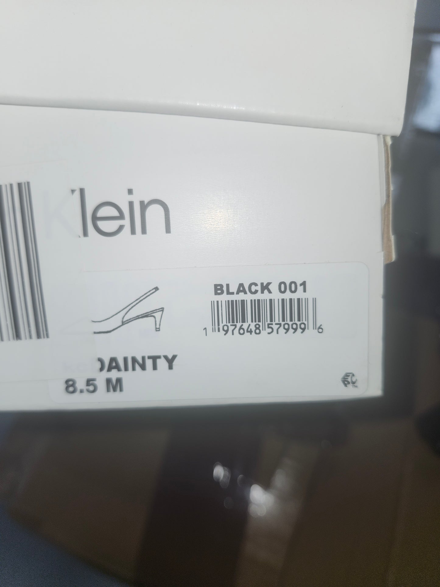 Calvin Klein Dainty Women's Black Patent Leather Shoes 8.5 M