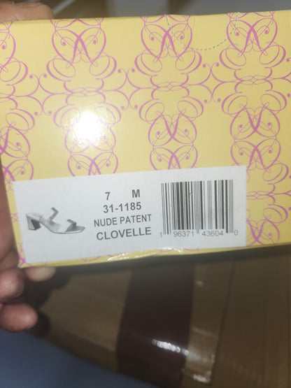 Easy Street Clovelle Square Toe Sandals, Size 7, Nude