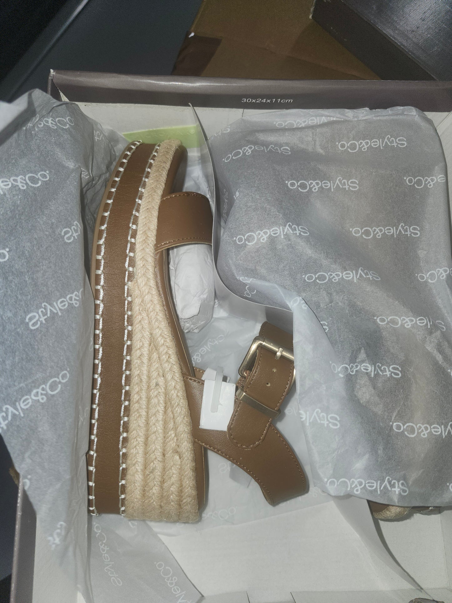 Style & Co Women's Hawkinns Wedge Sandals - Bison