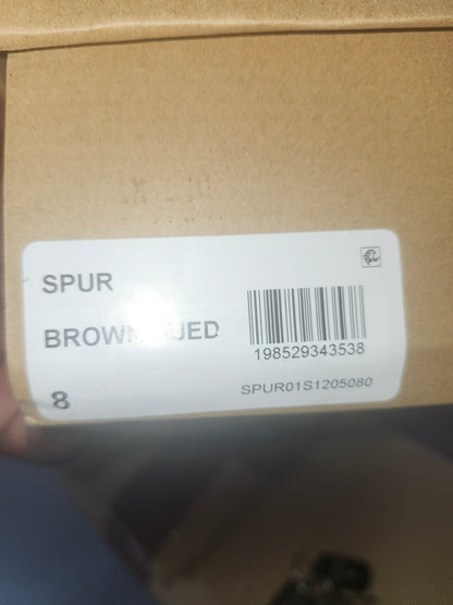 Steve Madden Women's Spur Knee-High Fringe Boots - Brown Suede