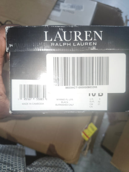 Lauren Ralph Lauren Wynnie Loafer, Black Leather, Size 10 B