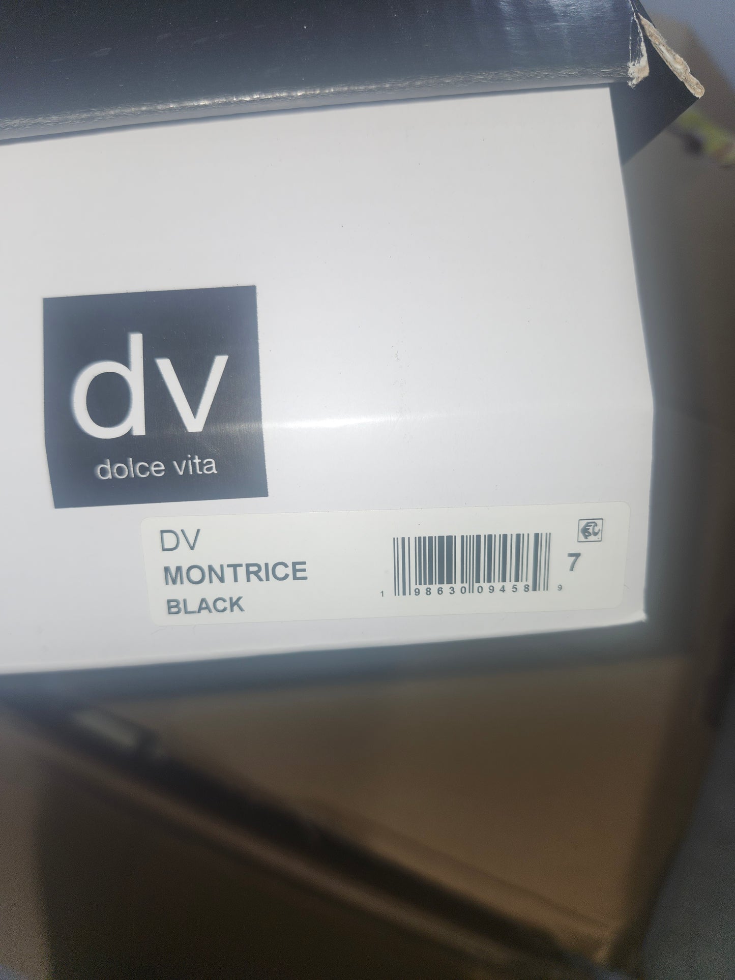 DV Dolce Vita Montrice Flat Mule Slides Black, Size 7MUS
