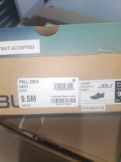 Jbu Women's Avery Navy Round Toe Flats Size 9.5MUS