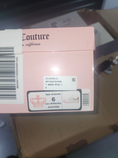 Juicy Couture Auerlie Embellished Sneakers White/Pink Size 6MUS