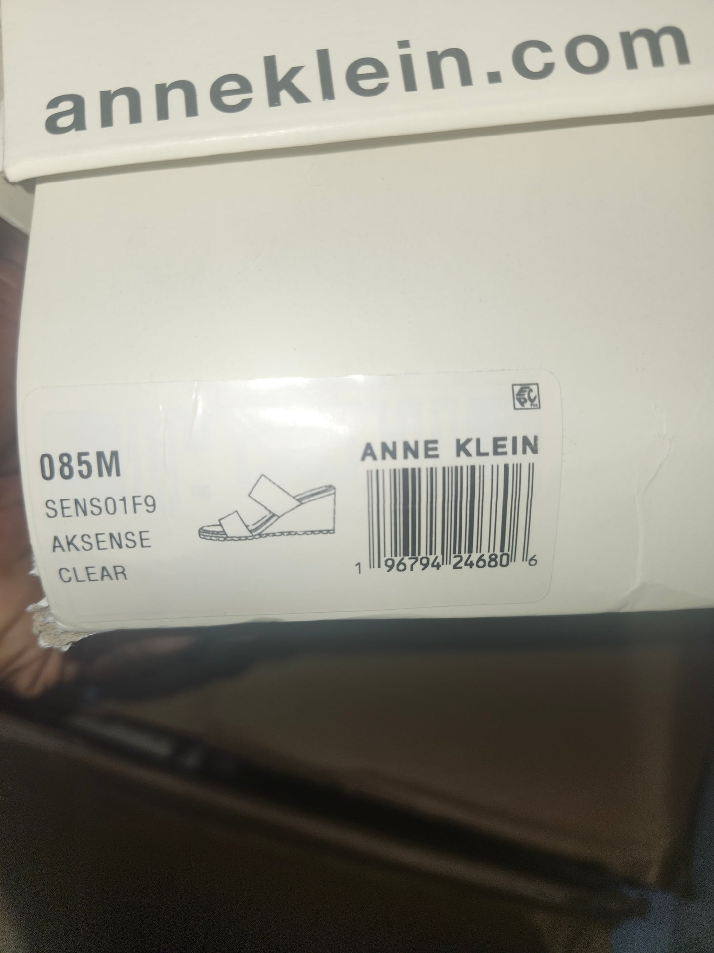 Anne Klein Sense Espadrille Wedge Sandals 8.5MUS Clear Vinyl