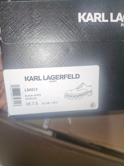 Karl Lagerfeld Paris Lakely Loafer Flats Black/White Size 7.5MUS