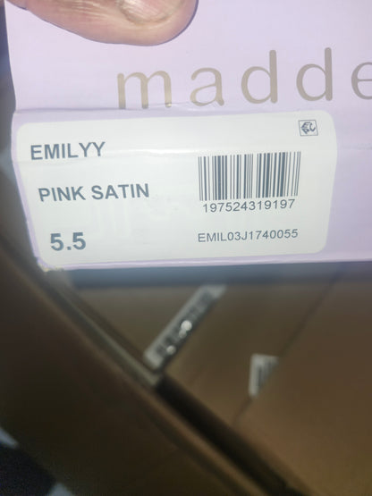 Madden Girl Emily Ballet Pumps Pink Satin 5.5MUS