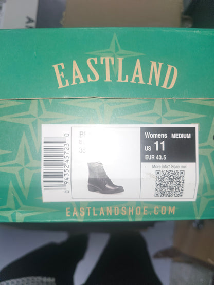 Eastland Blair Women's Combat Boots Black Leather Size 11.0 M