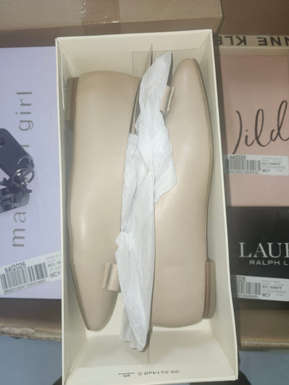 Anne Klein Willow Flat Shoes, Biscotti Leather Size 8 M