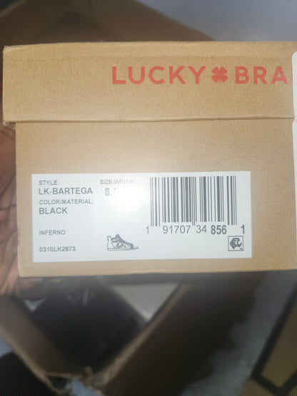 Lucky Brand Bartega Gladiator Sandals Black, Size 8.5MUS